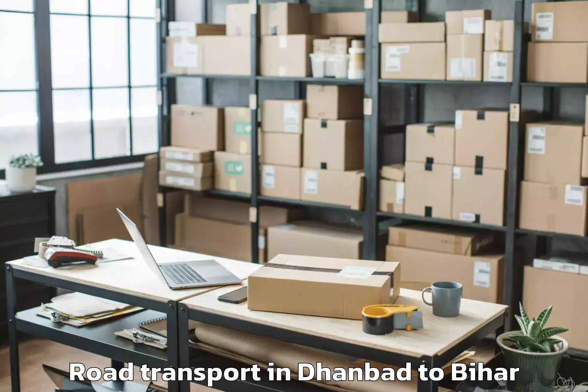 Book Dhanbad to Tetaria Road Transport Online